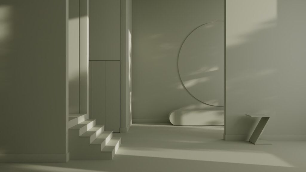 Colorful interior painting in progress with professional painters at work.