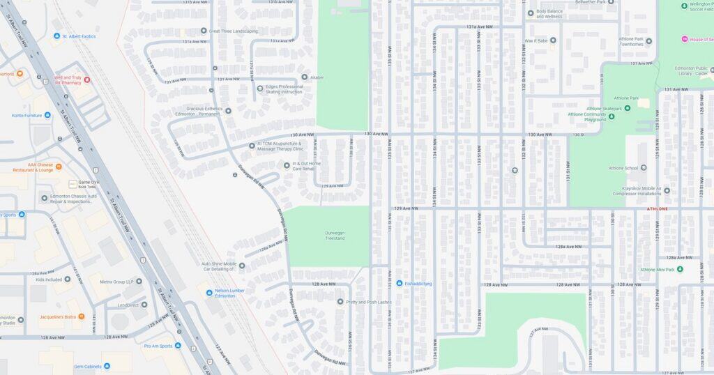 Detailed city map showing streets, parks, and transit options for urban navigation.
