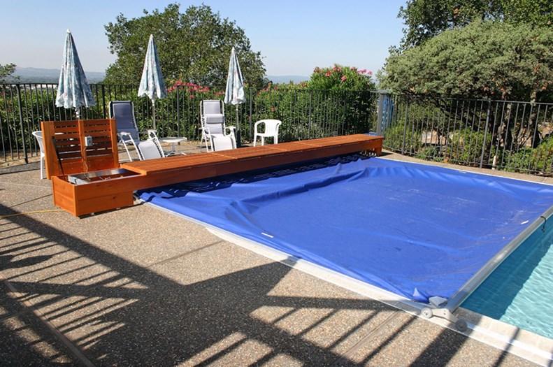 Partly covered pool