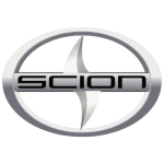 Scion logo on a white background for automotive branding.