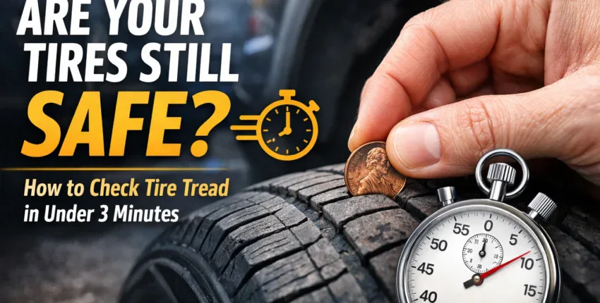 How to quickly check tire tread safety in under 3 minutes.