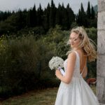 Bride twirling in dress in Konavle Dubrovnik