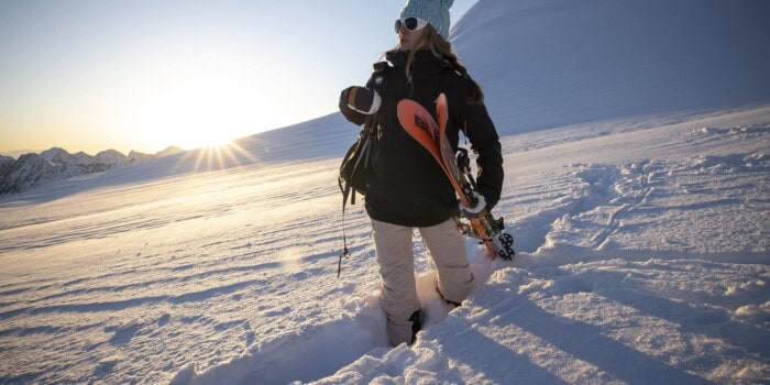 Elyse Suasgstad In The Chugache Mountains Near Valdez, Alaska.