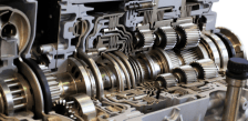 Close-up of precision-engineered engine parts for vehicle performance.