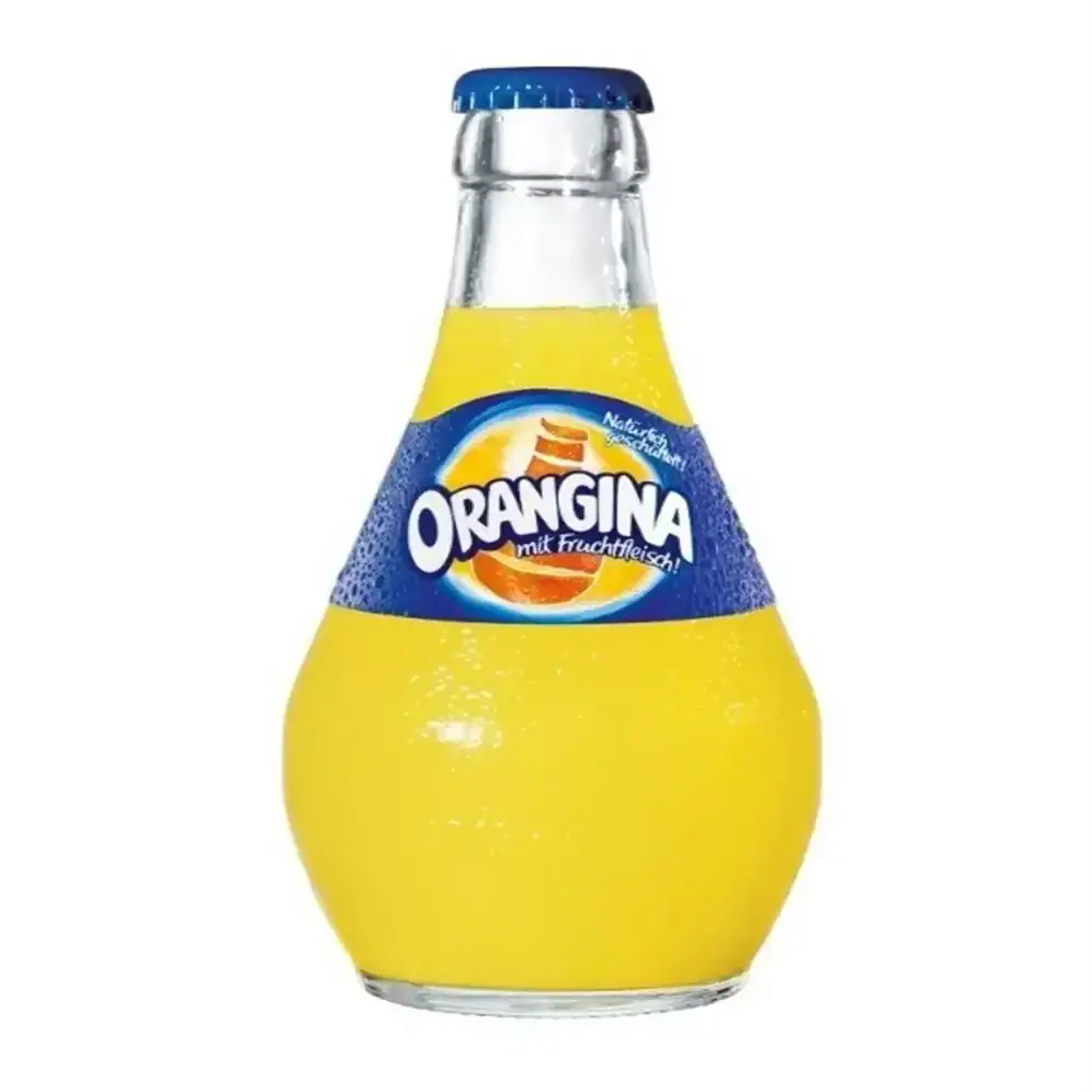 Оригинална Orangina у малом паковању од 0,25л, освежавајући цитрусни напитак са природним укусима.
