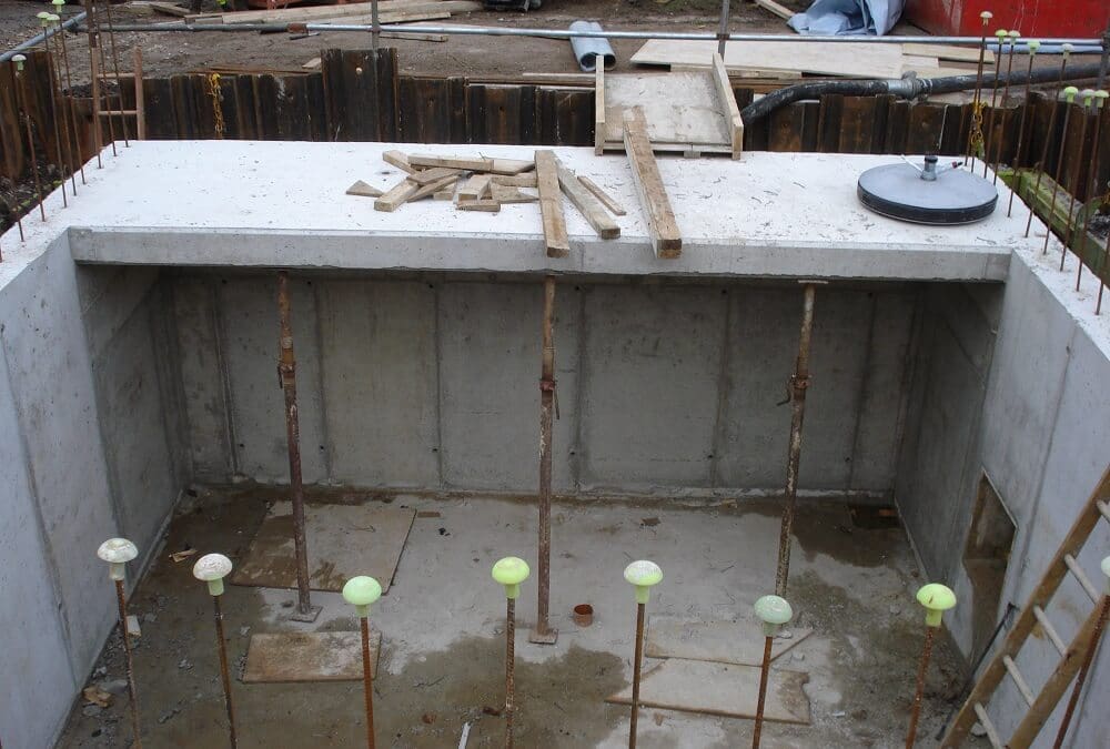 Constructing the underground hydro turbine house