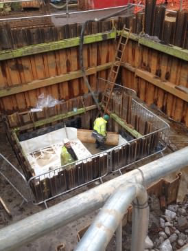Saddleworth Community Hydro turbine house construction