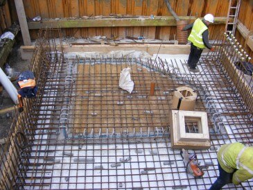 Saddleworth Community Hydro turbine house construction