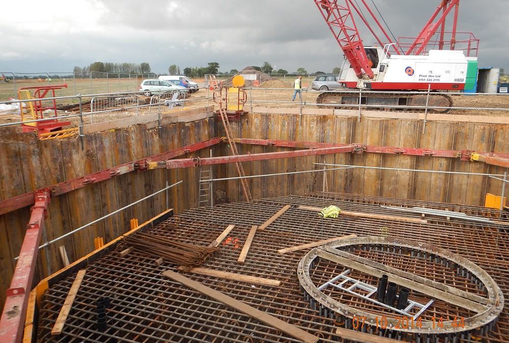 Wind turbine foundations underway at Blacktoft