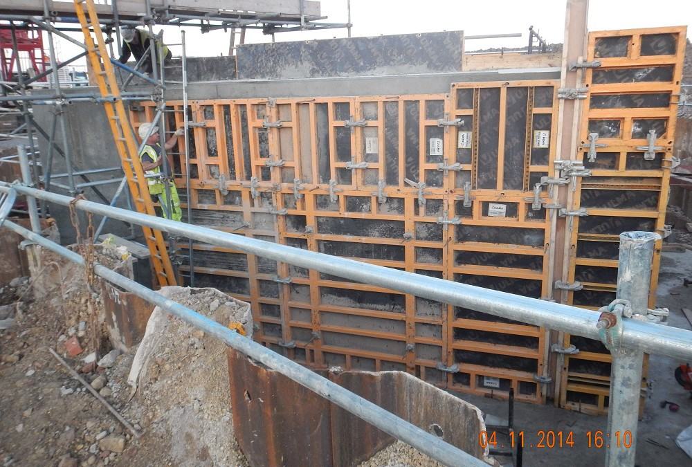 Turbine foundation construction near completion