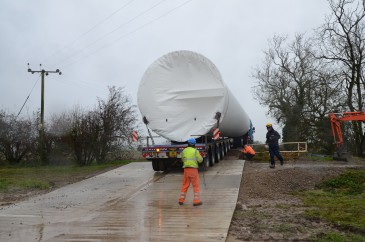 renewables first - ewt 500 kw turbine tower delivery