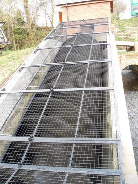 Renewables First: Micro hydro Archimedes screw turbine.