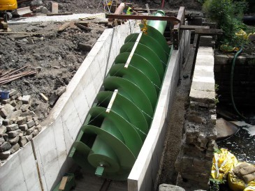 Renewables First - New Mills Archimedes screw 