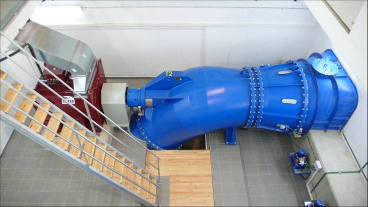Figure 8 &ndash; Kaplan S-turbine in operation