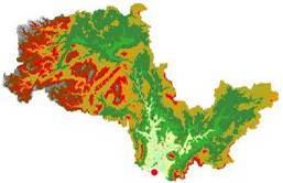 Hydropower feasibility study - Rainfall density plot in catchment modelling software