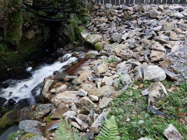 Turbine outfall at Maesgwn site