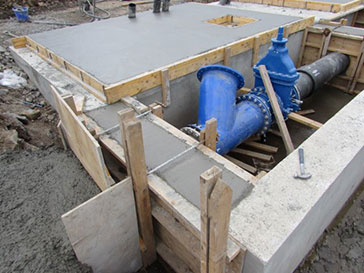 Constructing turbine house base