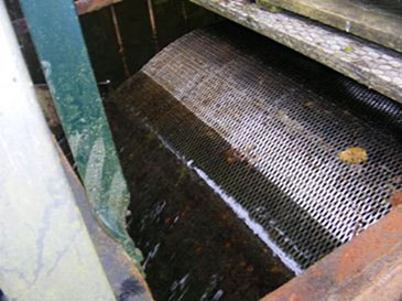 Intake drum screen previously used