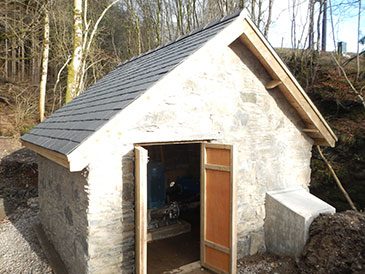 Turbine house at lady’s Dingle, Snowdonia