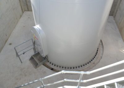 Finished tower installation and foundation