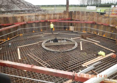 4 Wind turbine foundation excavation with rebar installed
