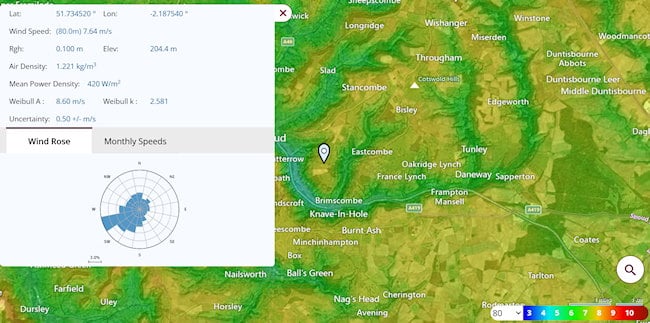 Wind Resource Estimate used in wind feasibility studies 
