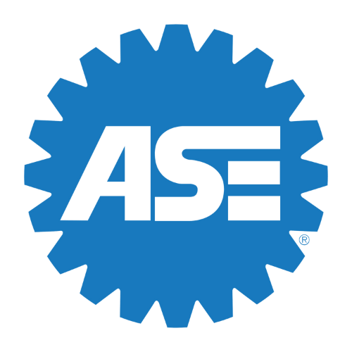 Rob & Son Garage logo with gear design and blue color.