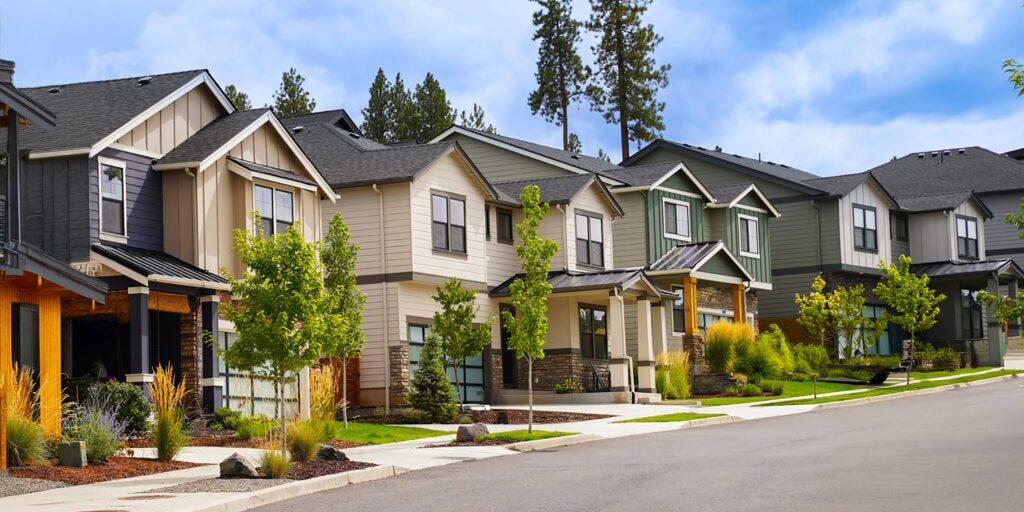 An image that shows Suburban Neighborhood In The Pacific Northwest