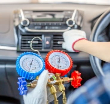 HVAC service gauges for air conditioning and refrigeration systems.