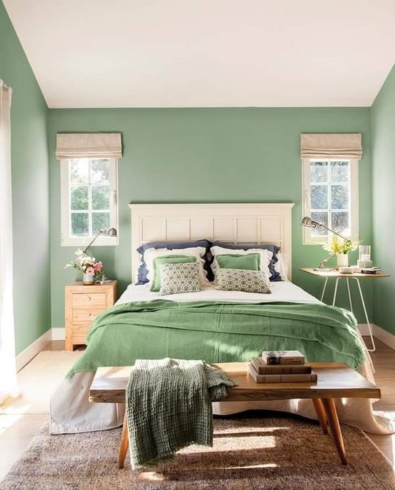 sage green bedroom