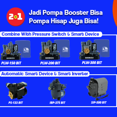 Pompa Booster 2 In 1, Bisa Dorong dan Hisap!
