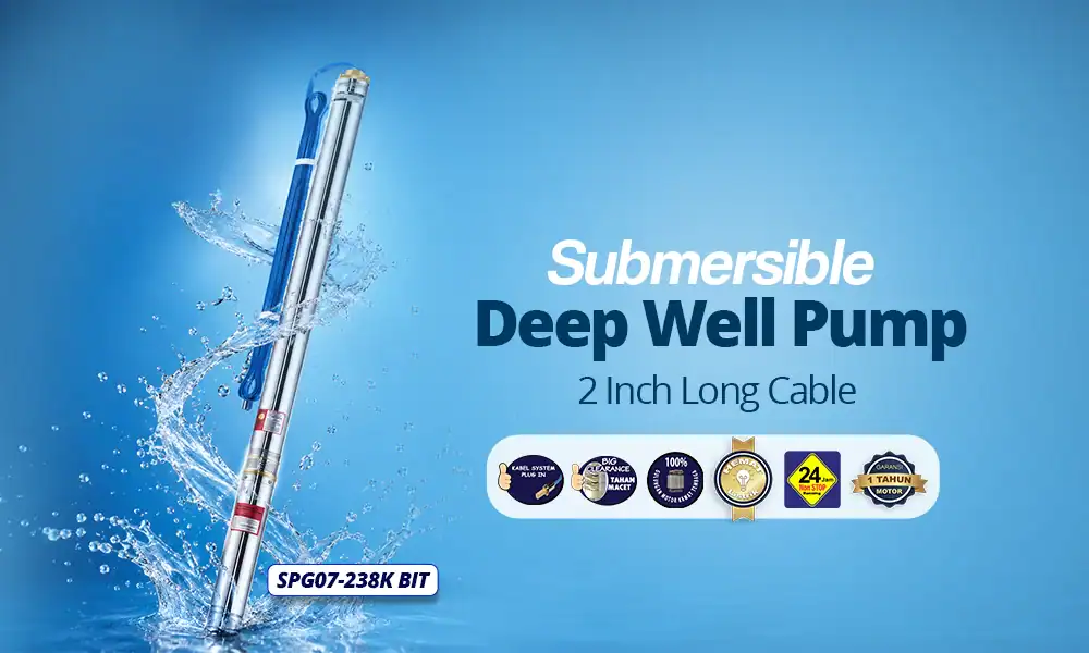 Pompa Submersible SHIMIZU 2 Inch Long Cable - SPG07-238K BIT