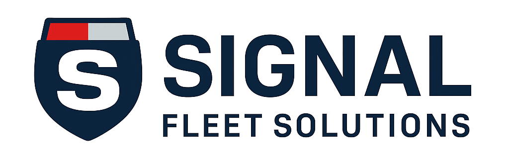 Signal Fleet Solutions logo featuring a shield and "S" emblem for fleet management.
