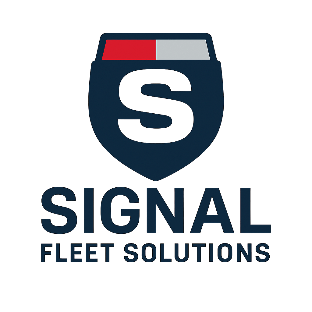 Signal Fleet Solutions logo featuring shield and 'S' emblem for fleet management.