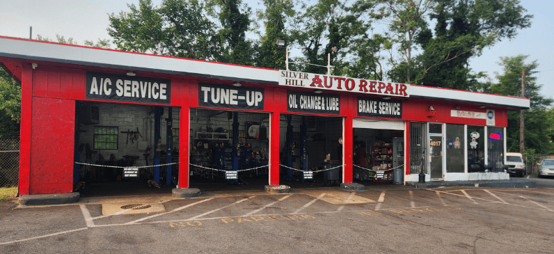 Auto repair shop with tune-up, brake, and oil change services in Silver Hill.