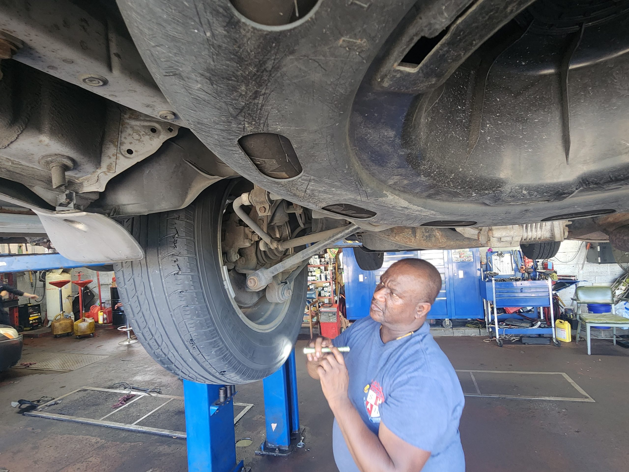 Mechanic-checking-car