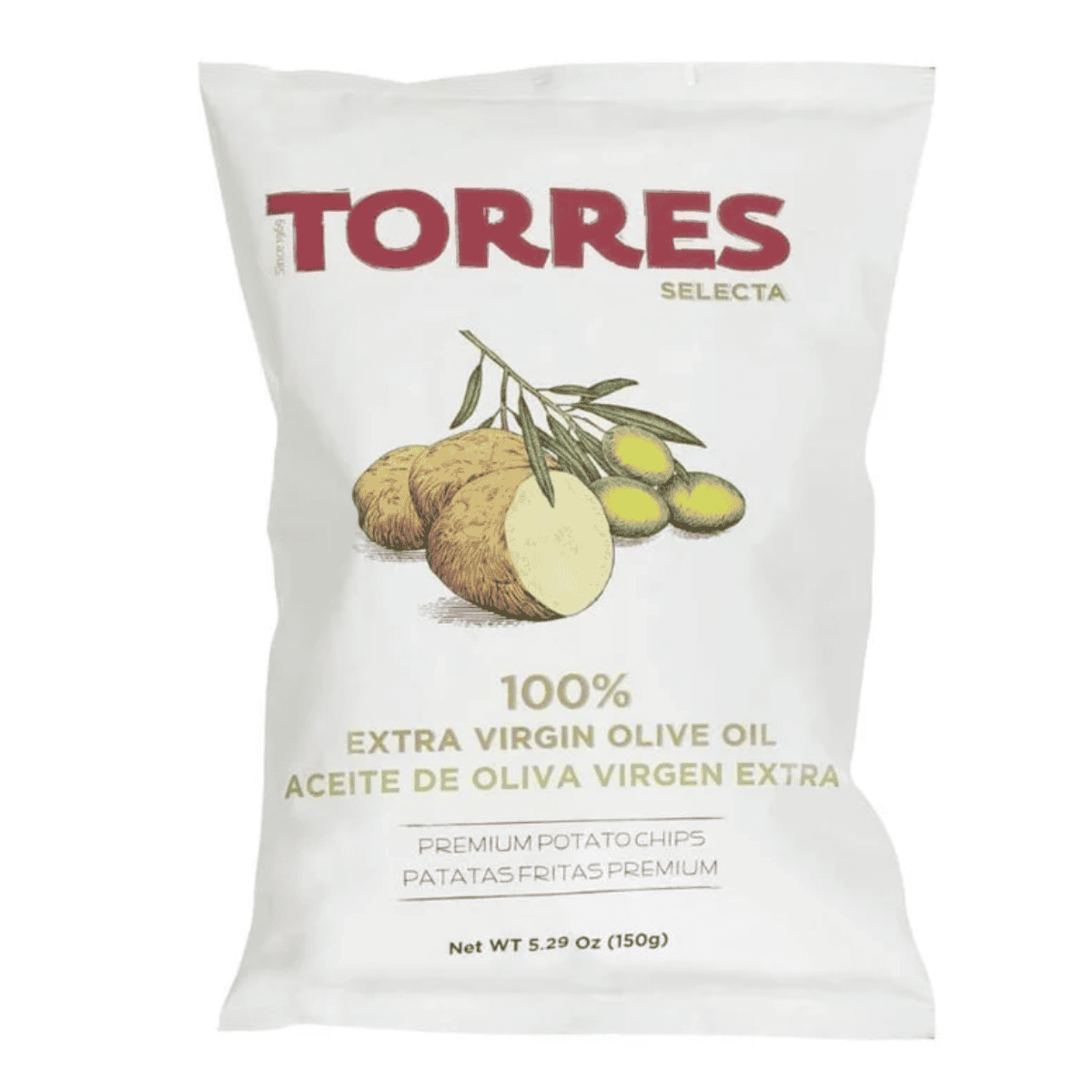 Organic olive oil potato chips, simple and crunchy snack, non-GMO ingredients, gluten-free, ideal for healthy snacking, store-bought bag from Simply Fresh Foodie.