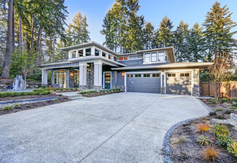 Luxurious New Construction Home Exterior An image that shows Luxurious New Construction Home Exterior