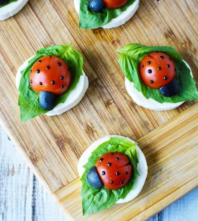 Ladybug Caprese Appetizer

