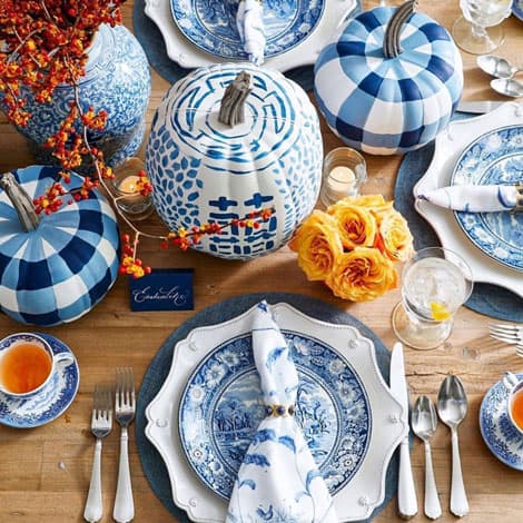 Blue and White Pumpkins