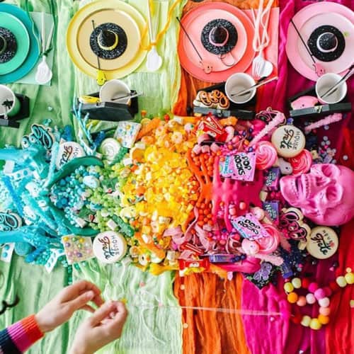 Candy Skeleton in Rainbow Colors