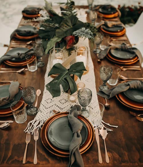 Rustic Green Tablescape