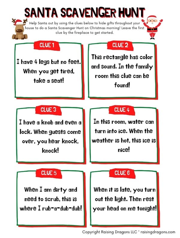 Santa's Scavenger Hunt