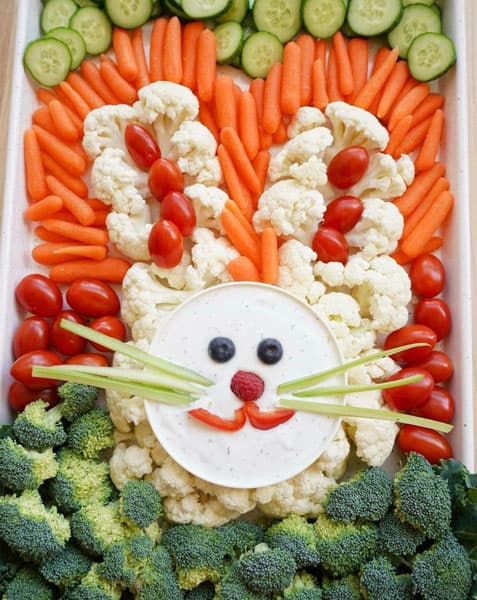 Easter Bunny Veggie Tray