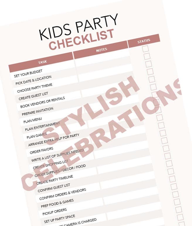 free party checklist