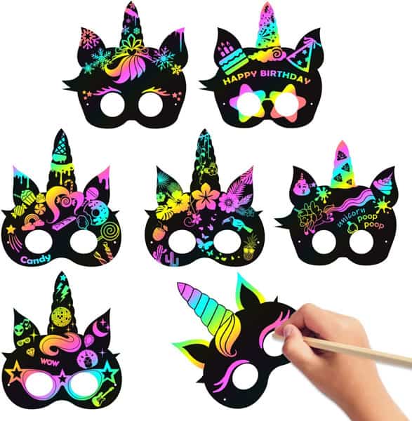 Unicorn Mask Rainbow Scratch