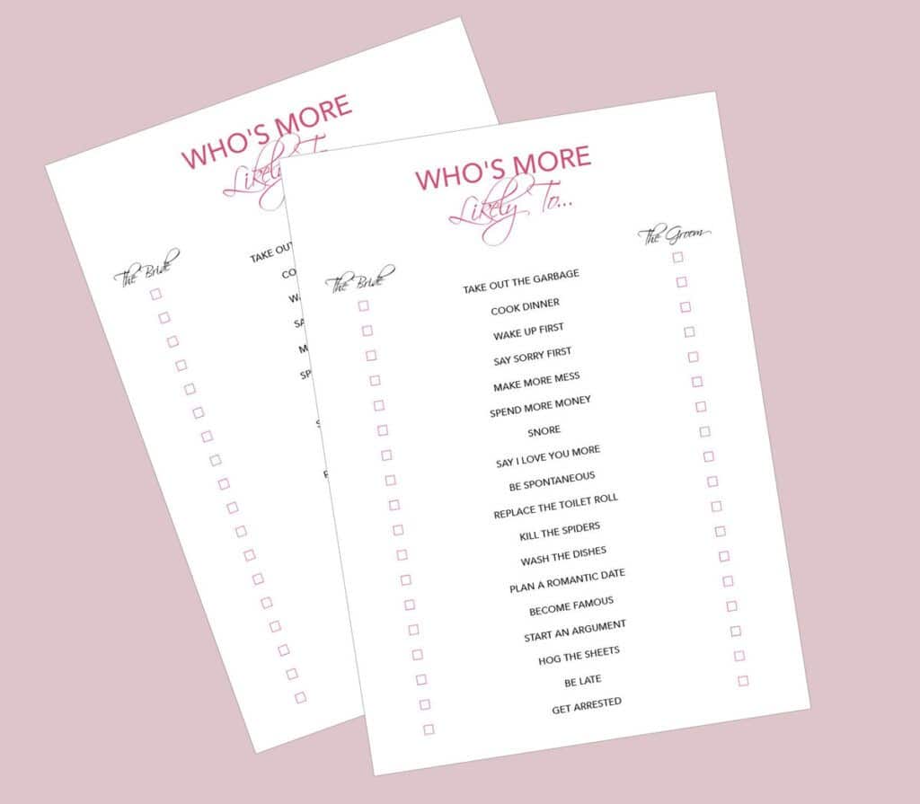 Who's More Likely To...