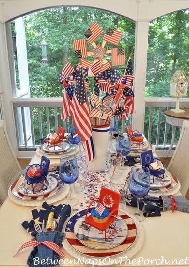 Flags Galore Tablescape