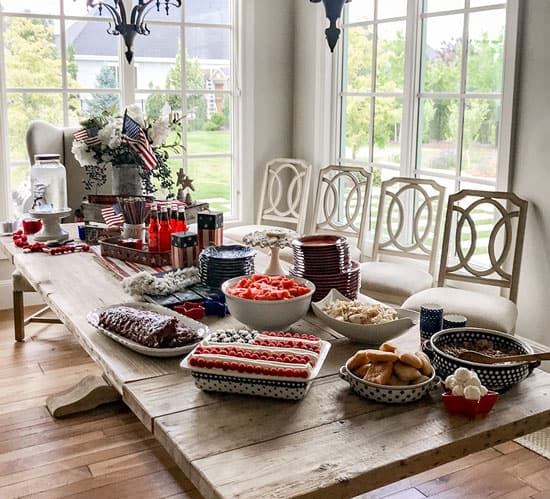 Patriotic Buffet Table