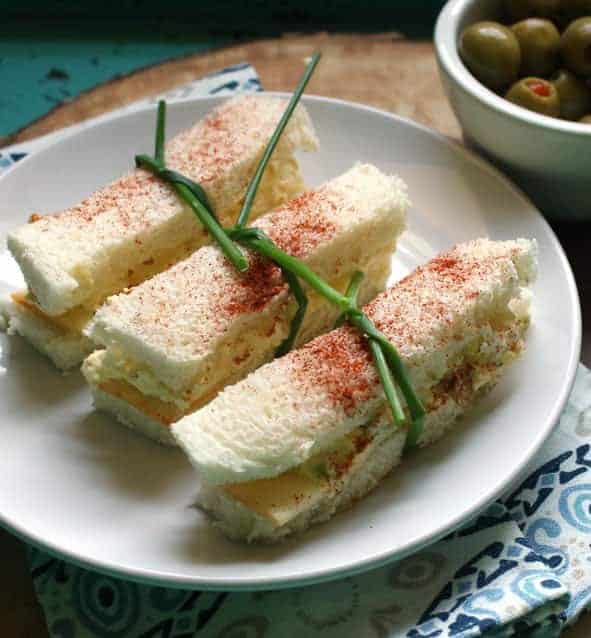 Deviled Egg Ribbon Sandwiches